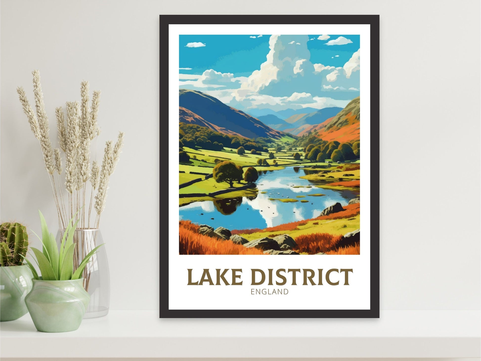 Lake District Travel Print | Lake District Poster | Lake District England Print | Lake District UK Poster | Lake Print | Lake Poster ID 445