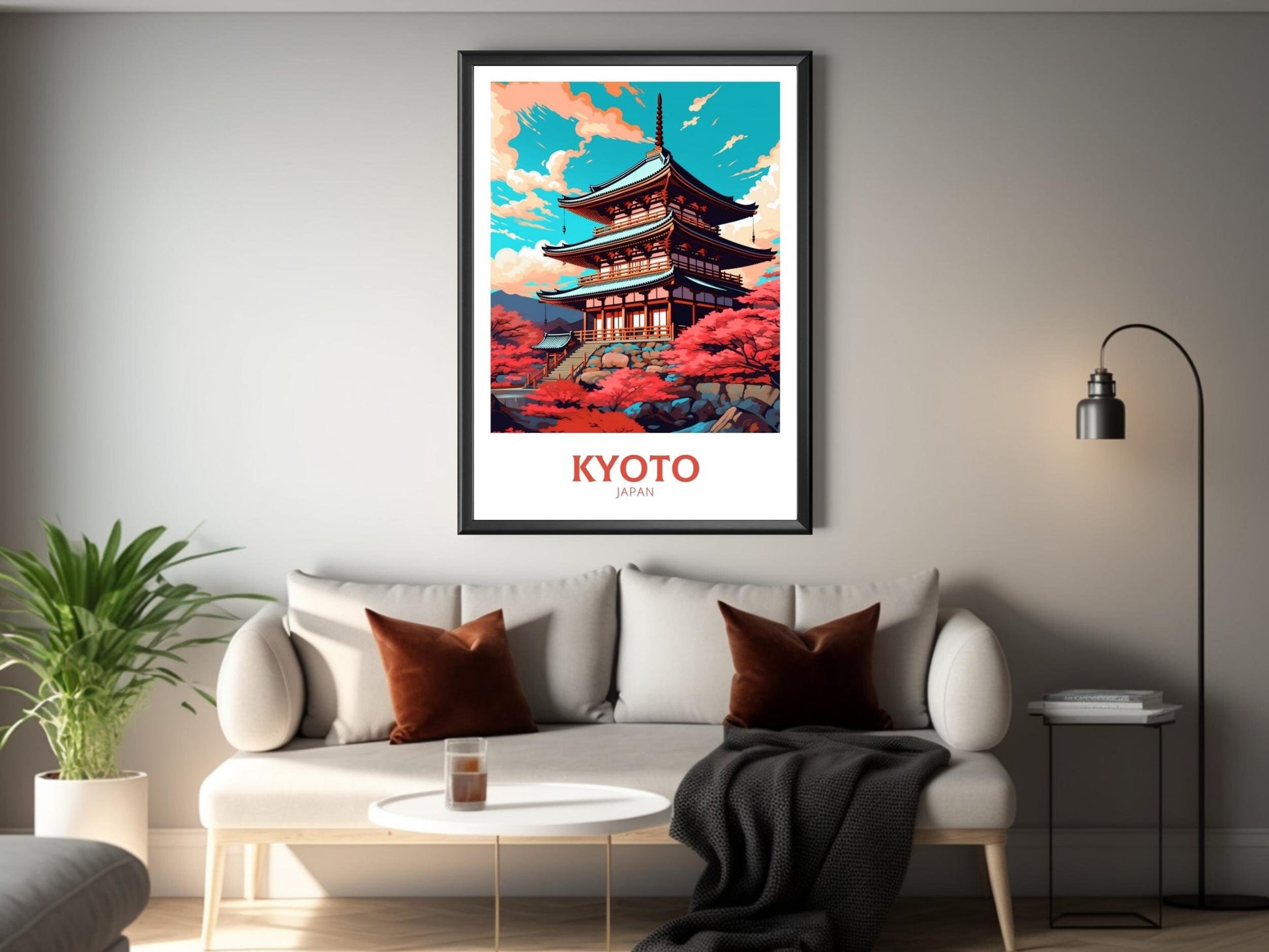 Kyoto Poster | Kyoto Illustration | Japan Print | Japan Travel Poster | Kyoto Print | Kyoto Wall Art | ID 450