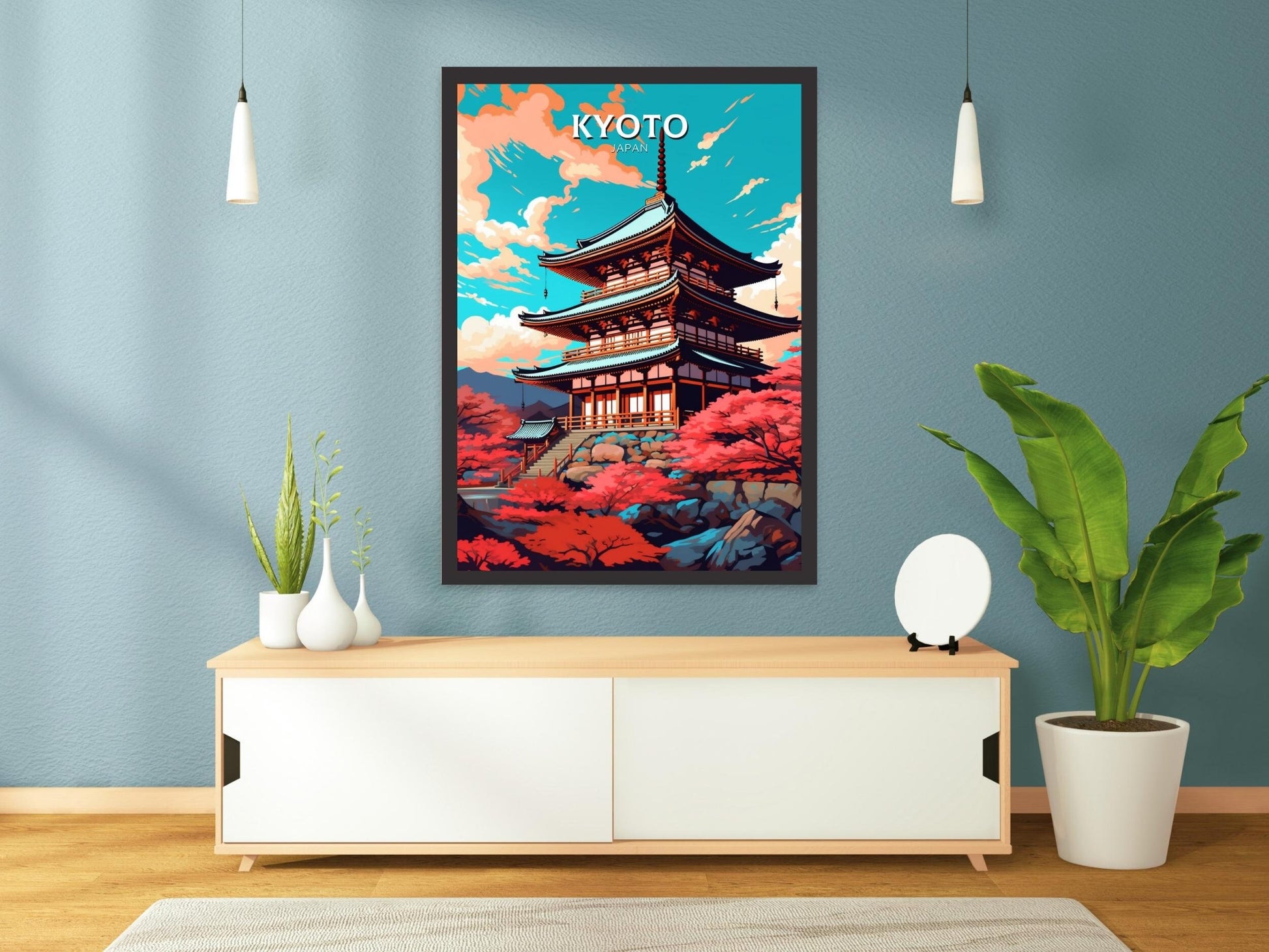 Kyoto Print | Kyoto Illustration | Japan Poster | Japan Print | Kyoto Poster | Kyoto Wall Art | ID 449