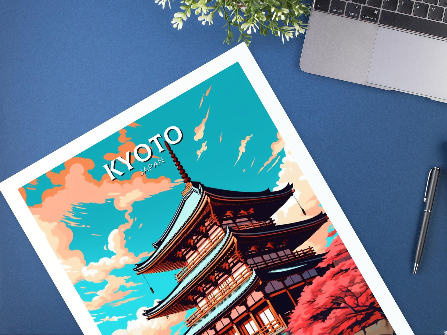 Kyoto Print | Kyoto Illustration | Japan Poster | Japan Print | Kyoto Poster | Kyoto Wall Art | ID 449