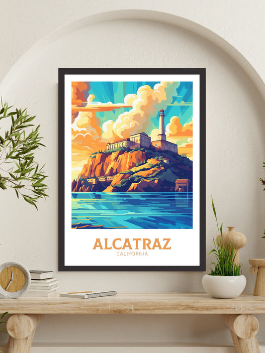 Alcatraz Print | Alcatraz Poster | Alcatraz Poster Design | California | Alcatraz Artwork | Alcatraz Wall Art | USA Home Decor | ID 454