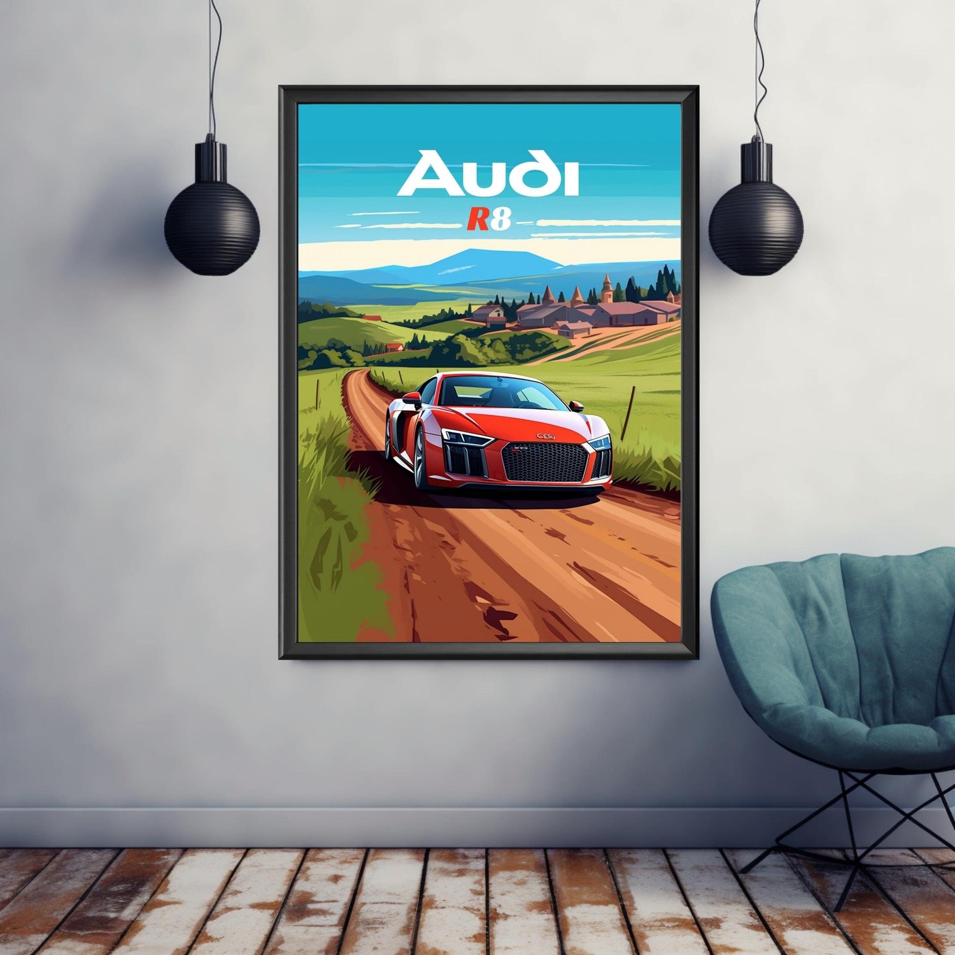 Audi R8 Car Poster