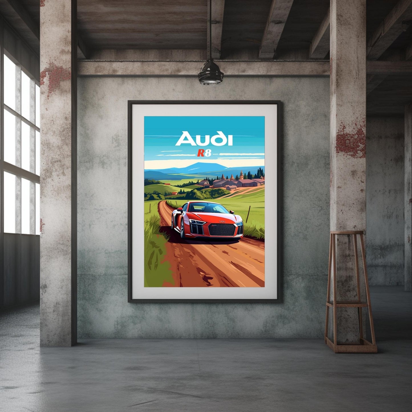 Audi R8 Car Poster