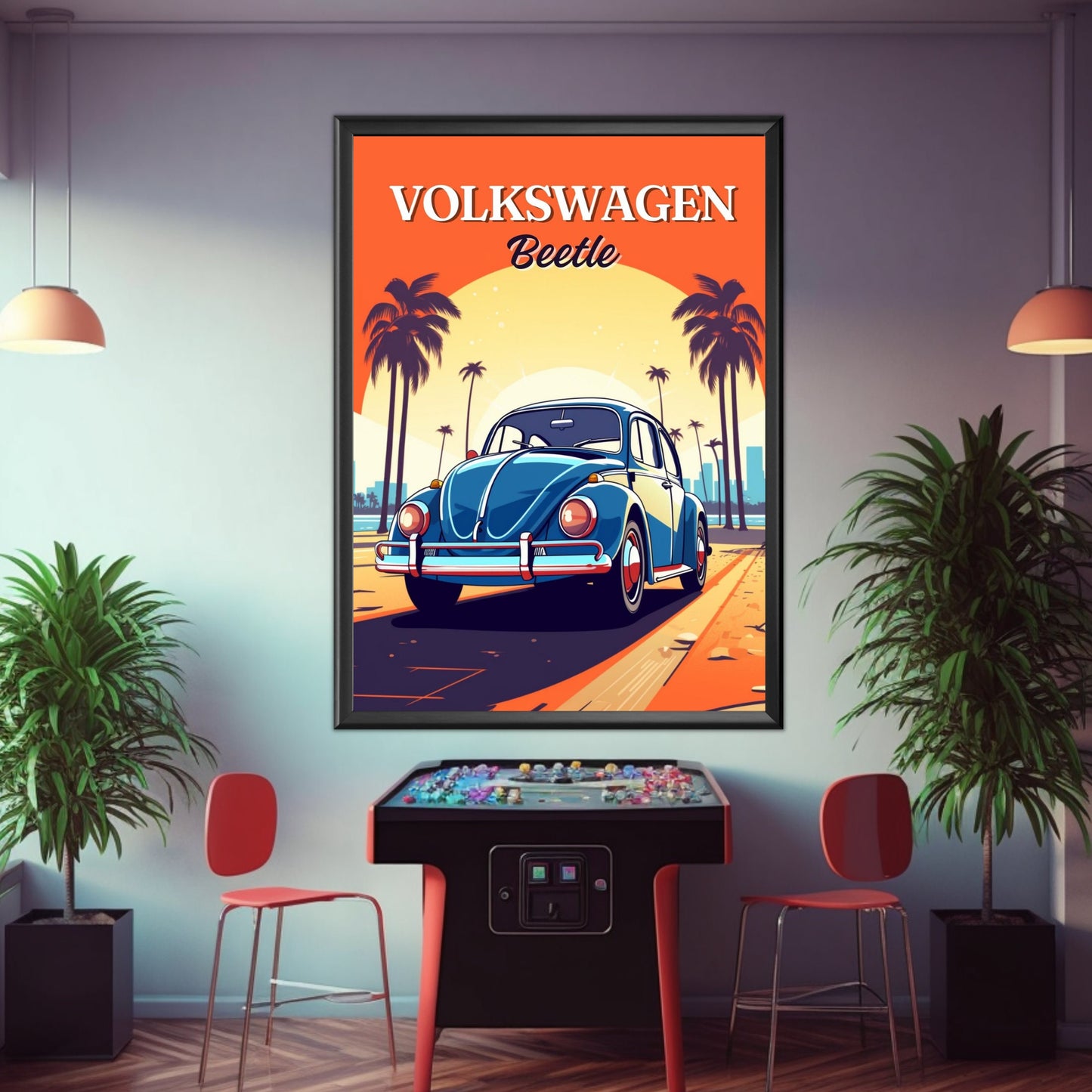 Volkswagen Beetle Poster, 1950s