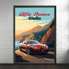 Alfa Romeo Giulia Print, 2010s Car Print, Car Print, Alfa Romeo Giulia Poster, Car Poster, Car Art, Modern Classic Car Print, Italian Car