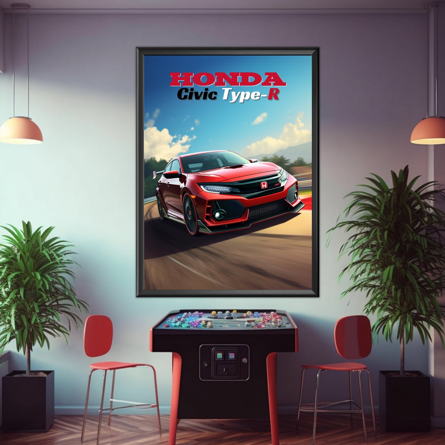 Honda Civic Type-R Poster, Honda Civic Type-R Print, 2020s Car Print, Car Print, Car Poster, Car Art, Japanese Car Print, Sports Car Print