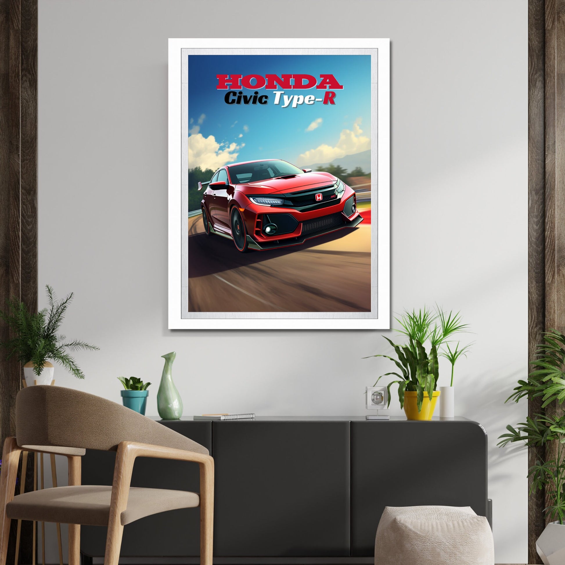 Honda Civic Type-R Poster, Honda Civic Type-R Print, 2020s Car Print, Car Print, Car Poster, Car Art, Japanese Car Print, Sports Car Print