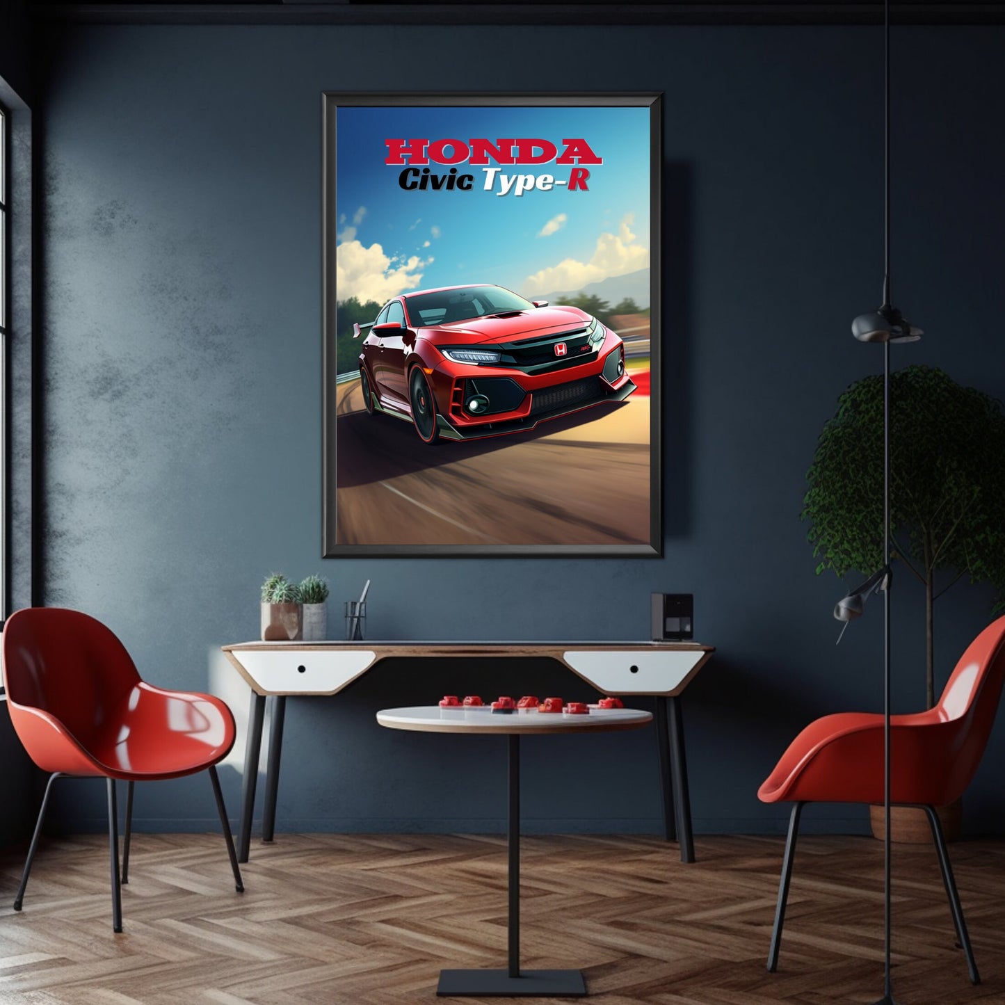 Honda Civic Type-R Poster, Honda Civic Type-R Print, 2020s Car Print, Car Print, Car Poster, Car Art, Japanese Car Print, Sports Car Print