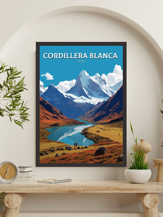 Cordillera Blanca Travel Print | Cordillera Blanca Poster | Cordillera Blanca Design | Cordillera Blanca Wall Art | Peru Painting | ID 455