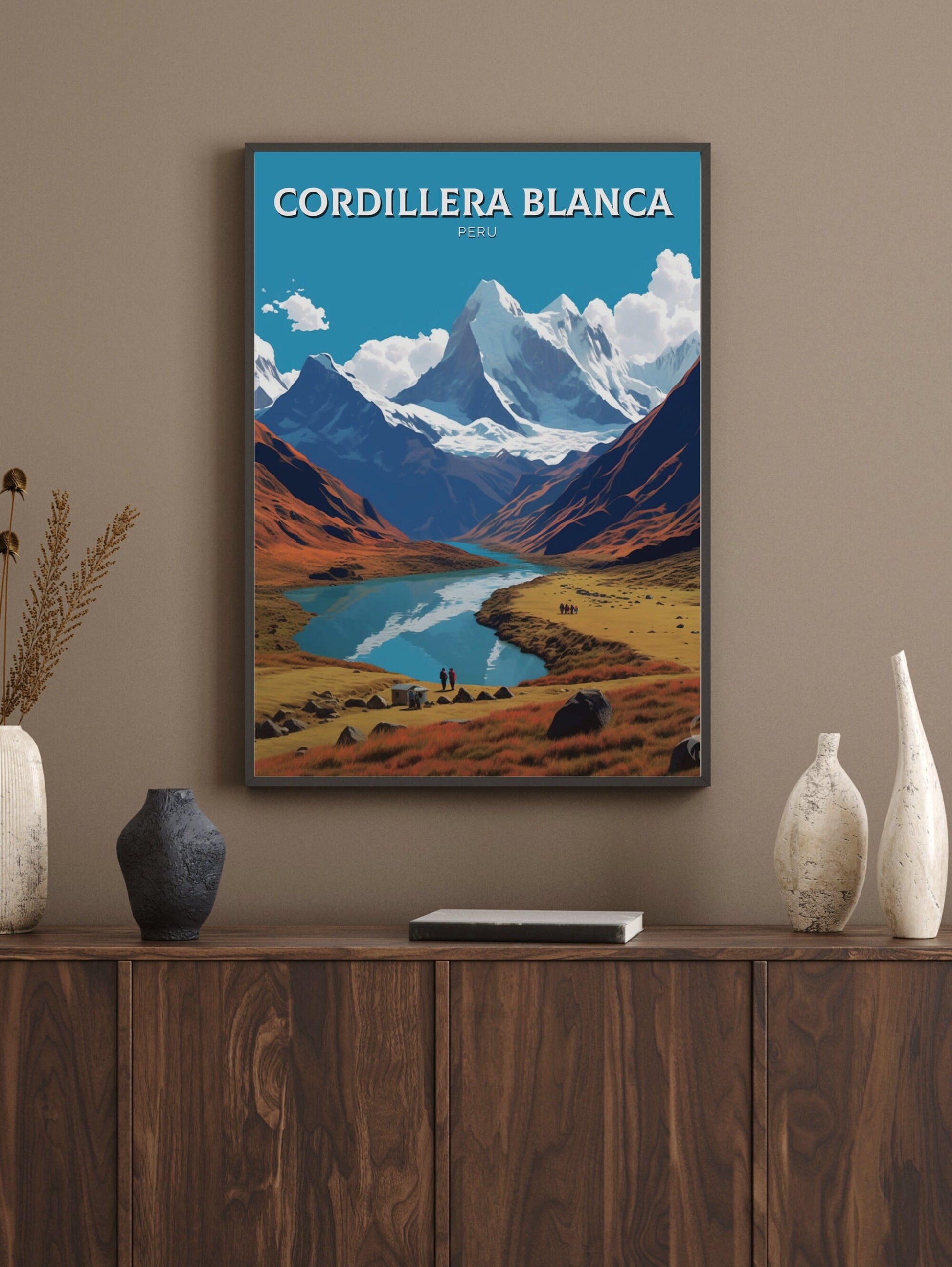 Cordillera Blanca Travel Print | Cordillera Blanca Poster | Cordillera Blanca Design | Cordillera Blanca Wall Art | Peru Painting | ID 455