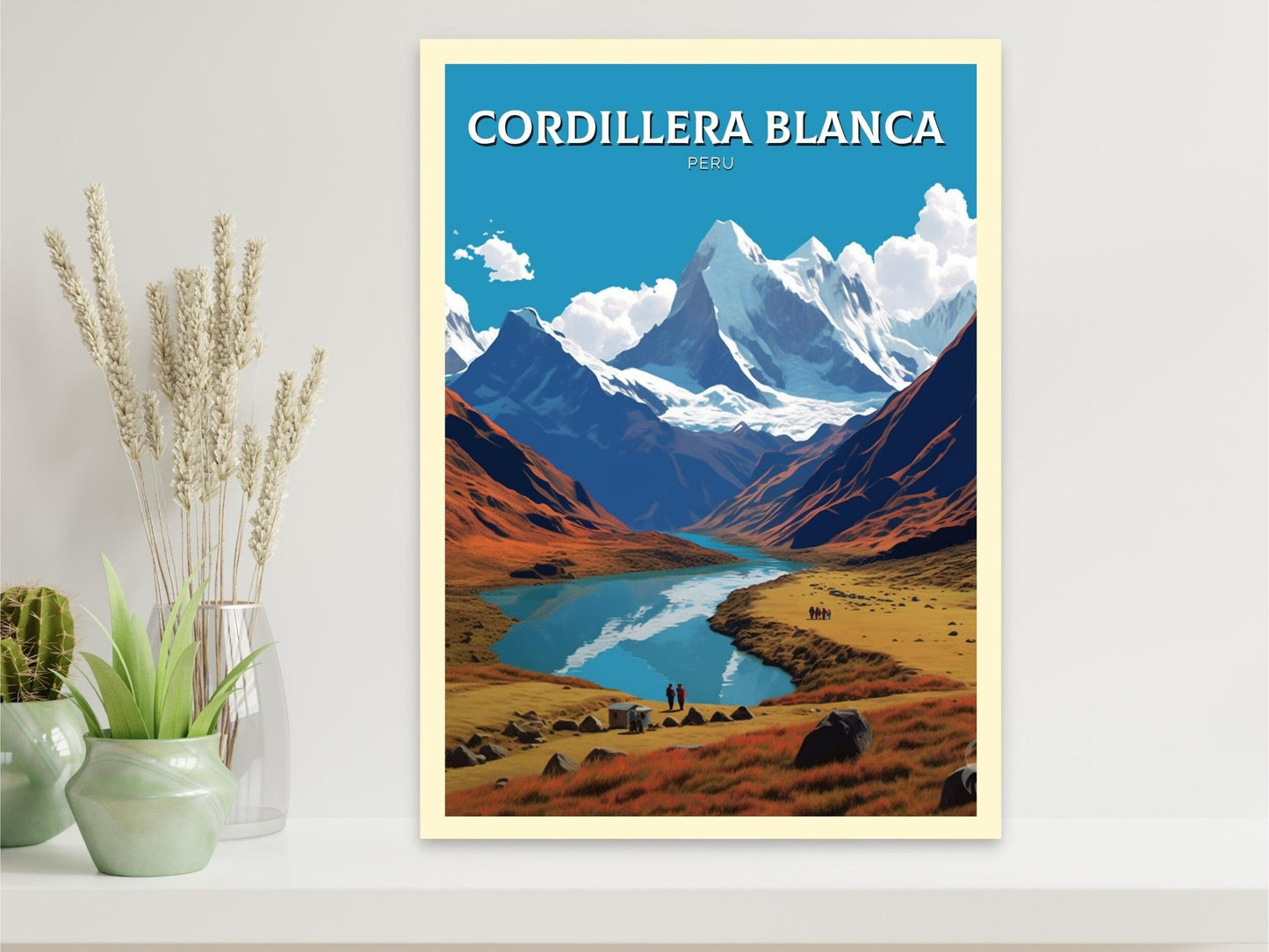 Cordillera Blanca Travel Print | Cordillera Blanca Poster | Cordillera Blanca Design | Cordillera Blanca Wall Art | Peru Painting | ID 455