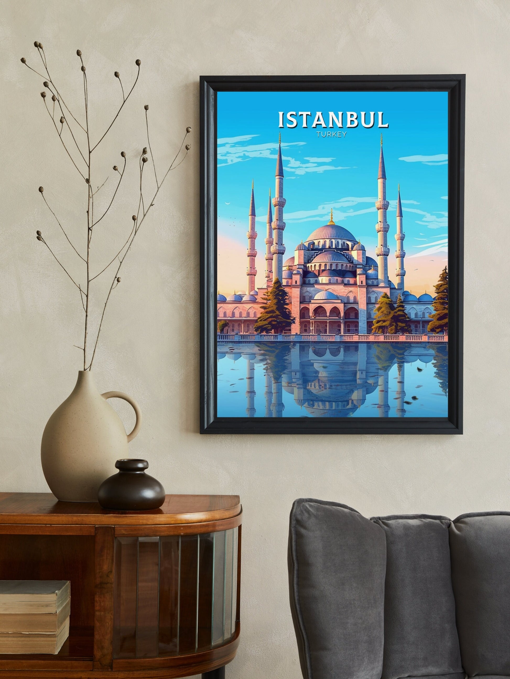 Istanbul Travel Print | Istanbul Illustration | Istanbul Wall Art | Turkey Print | Istanbul Home Decor | Istanbul Poster | ID 457