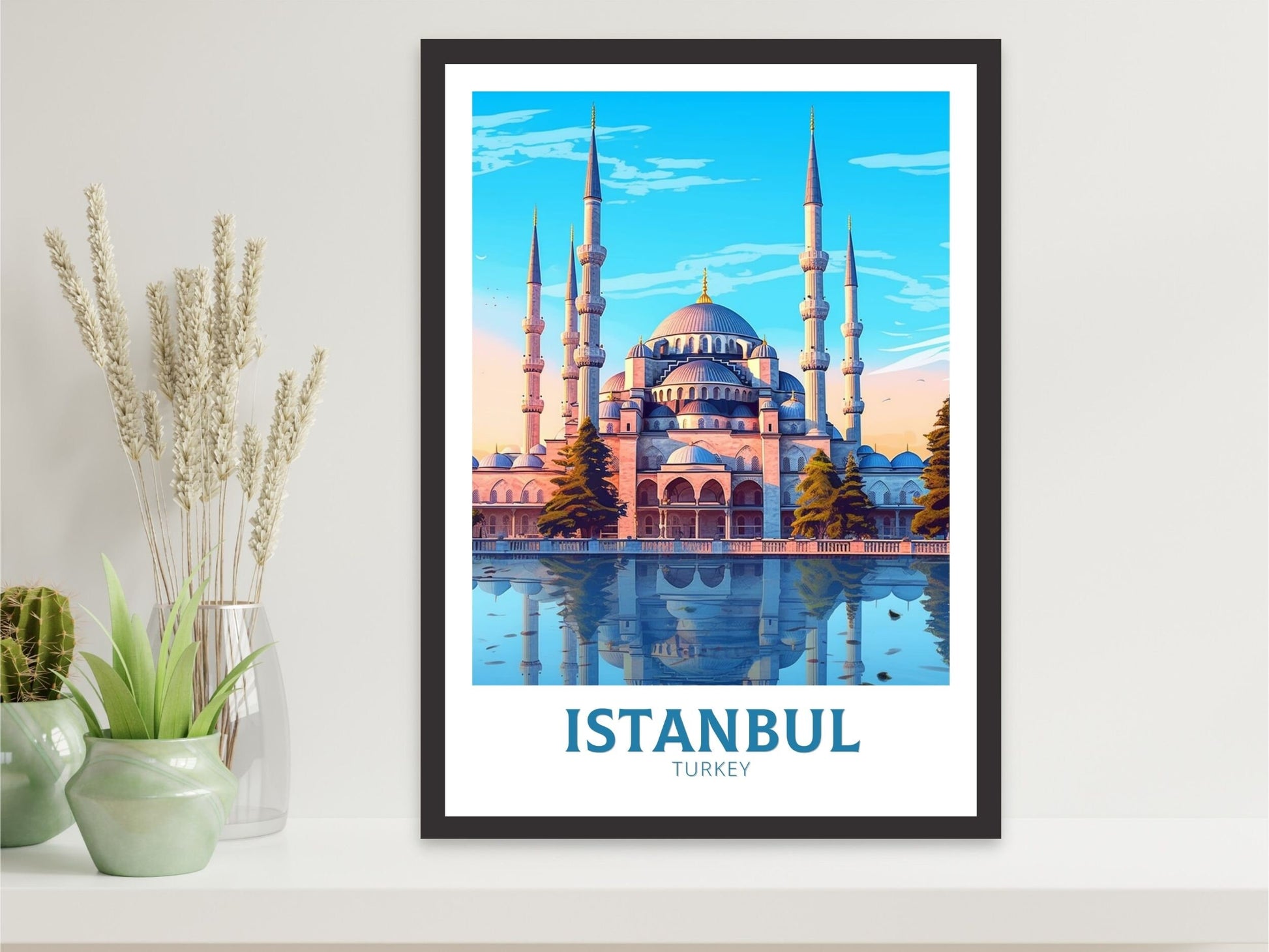 Istanbul Travel Poster | Istanbul Illustration | Istanbul Wall Art | Turkey Poster | Istanbul Home Decor | Istanbul Print | ID 458