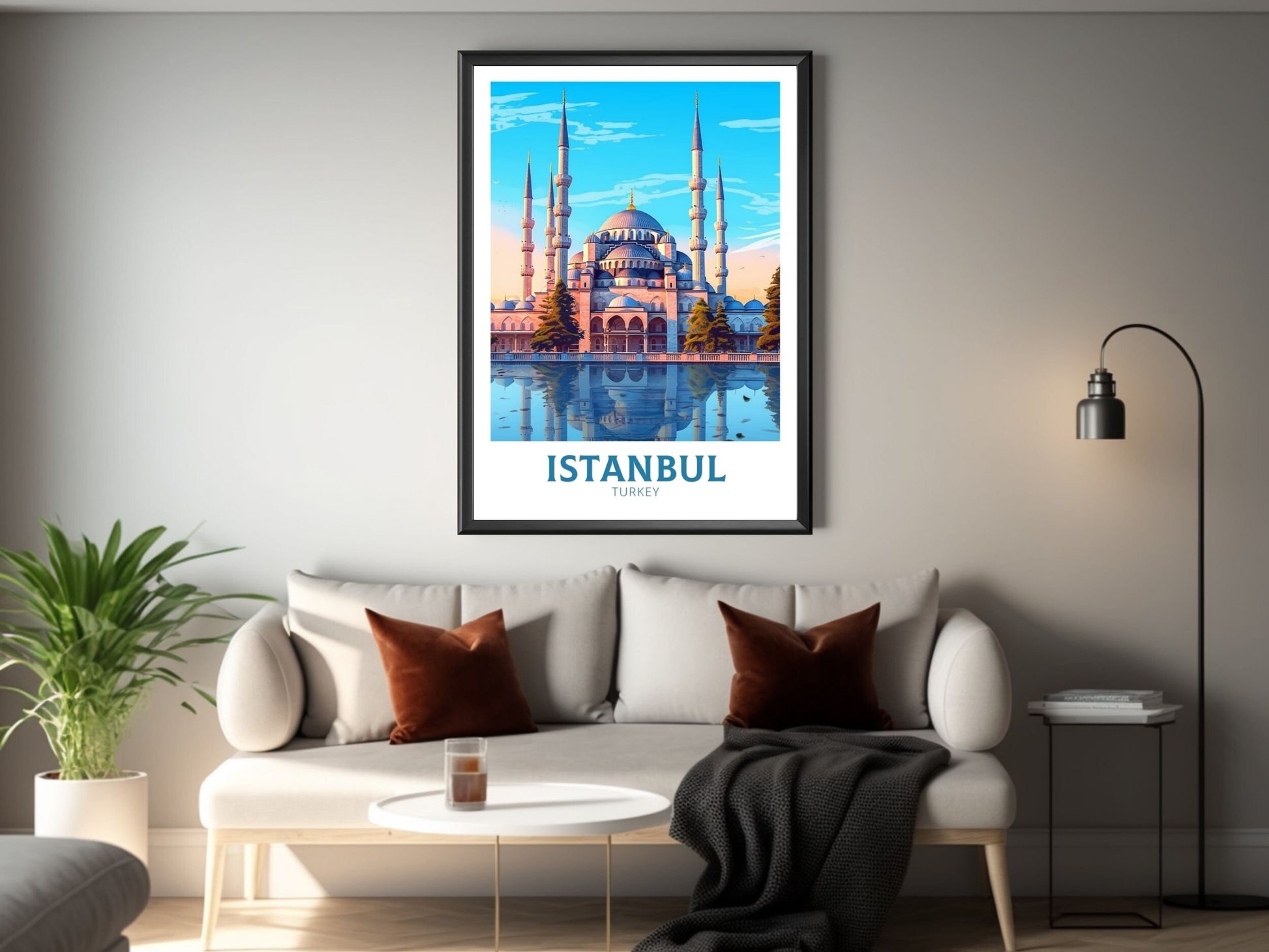 Istanbul Travel Poster | Istanbul Illustration | Istanbul Wall Art | Turkey Poster | Istanbul Home Decor | Istanbul Print | ID 458