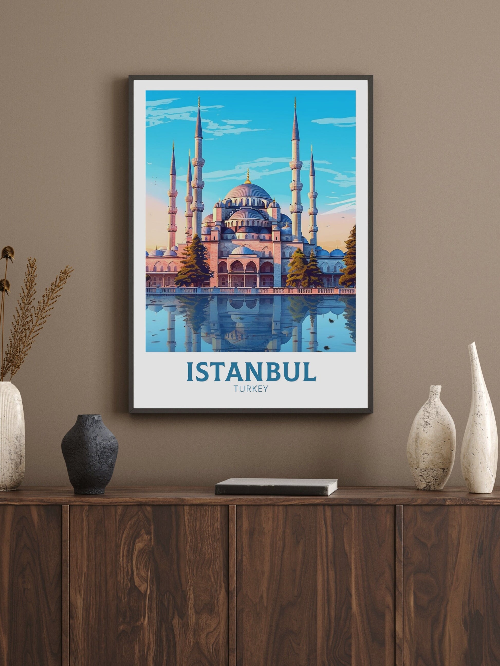 Istanbul Travel Poster | Istanbul Illustration | Istanbul Wall Art | Turkey Poster | Istanbul Home Decor | Istanbul Print | ID 458