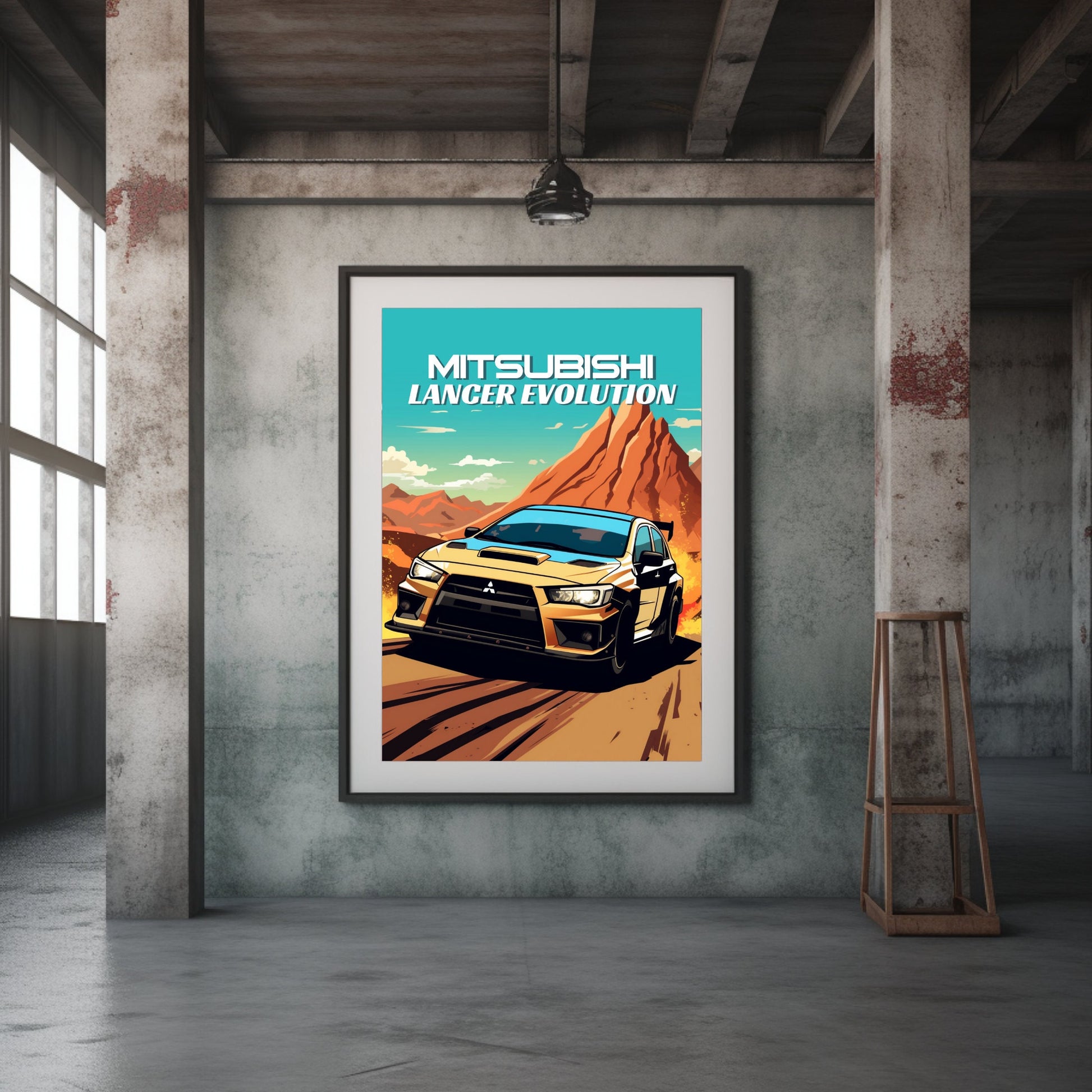 1990s Mitsubishi Lancer Evolution Poster