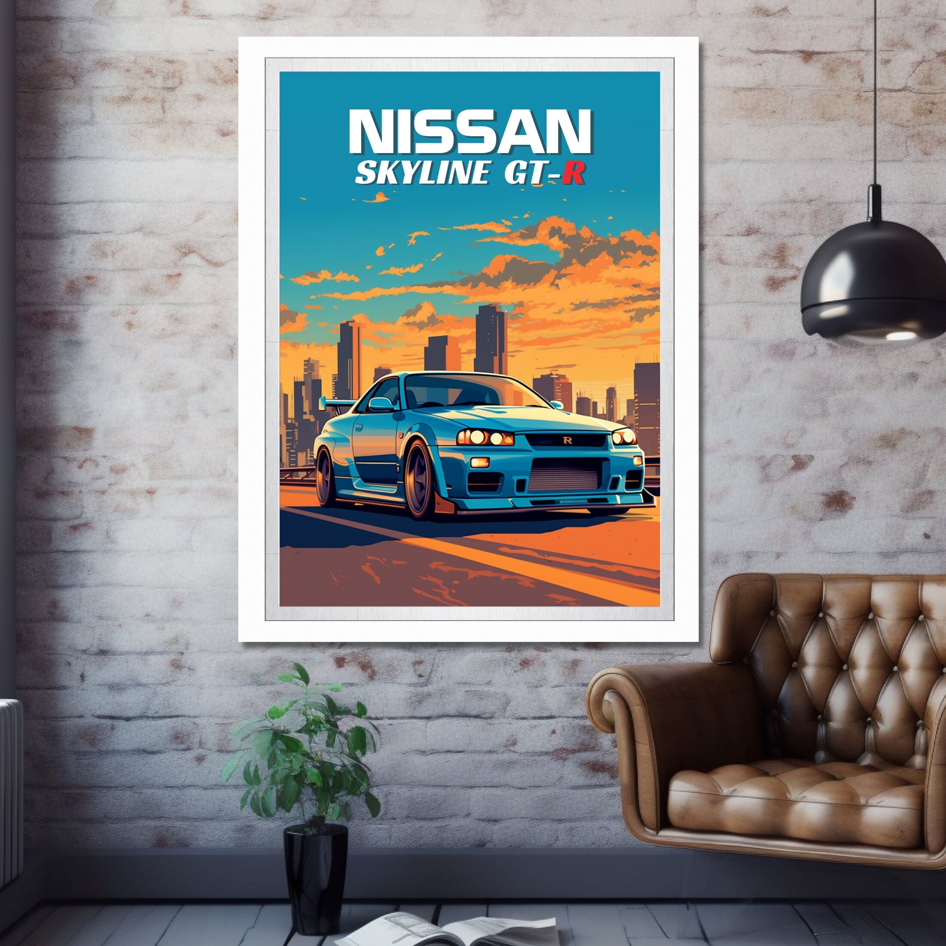 Nissan Skyline GT-R R34 Poster, 1990s