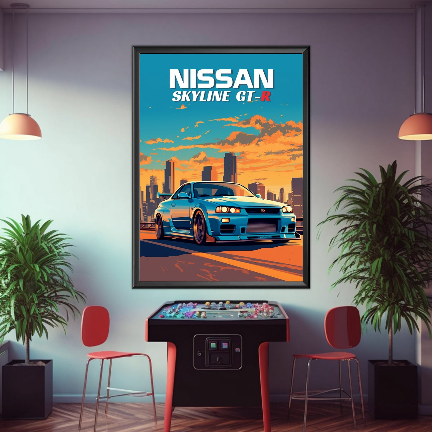 Nissan Skyline GT-R R34 Poster, 1990s