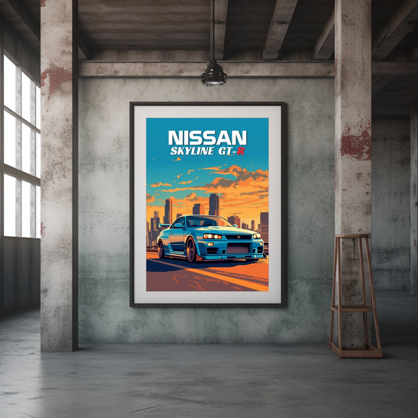 Nissan Skyline GT-R R34 Poster, 1990s