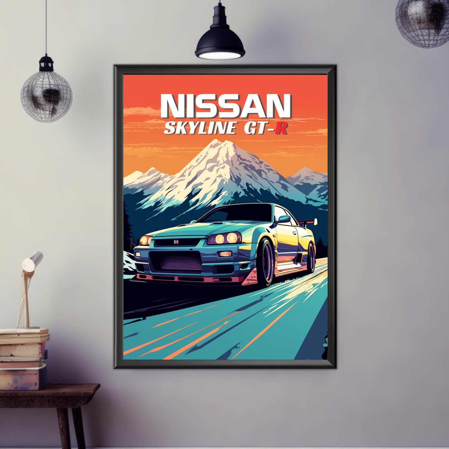 Nissan Skyline GT-R R34 Print, 1990s