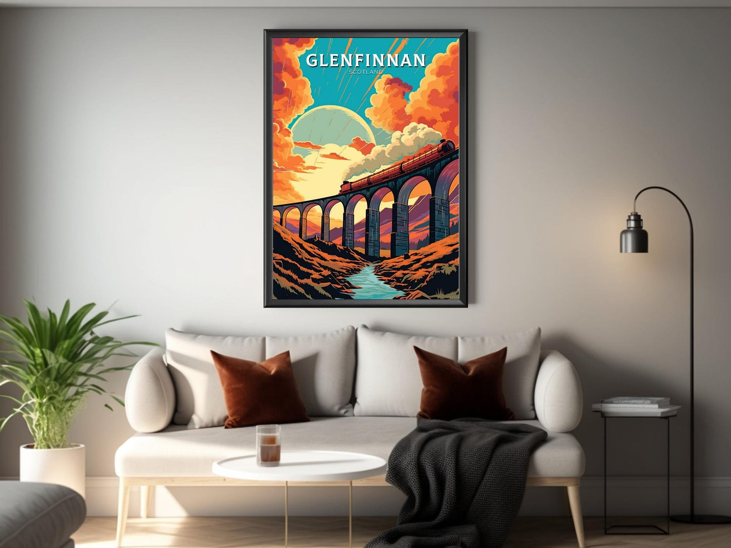 Glenfinnan Travel Print | Glenfinnan Travel Poster | Glenfinnan Viaduct | Scotland Wall Art | Scotland Poster | Scotland Print | ID 465