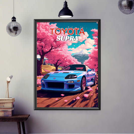 Toyota Supra Print, 1990s Car Print, Toyota Supra Poster, Car Print, Car Poster, Car Art, Japanese Car Print, Sports Car Print