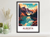 Alberta Travel Poster | Alberta Print | Alberta Illustration | Alberta Art | Alberta Wall Art | Mountain Poster | Canada Poster | ID 468