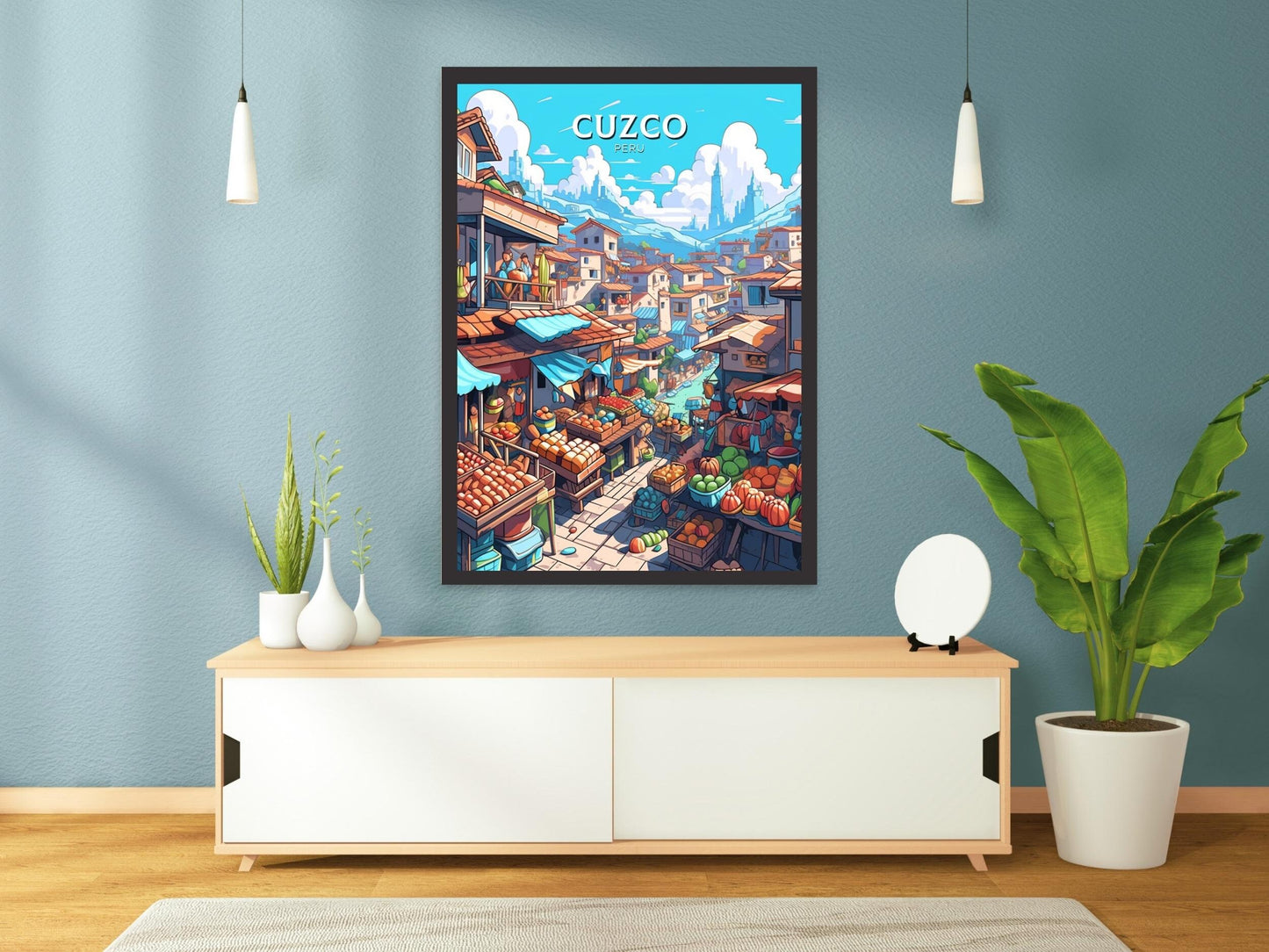 Cuzco Travel Print | Cuzco Travel Poster | Cuzco Design | Cuzco Wall Art | Cuzco Painting | Cuzco Markets | ID 471