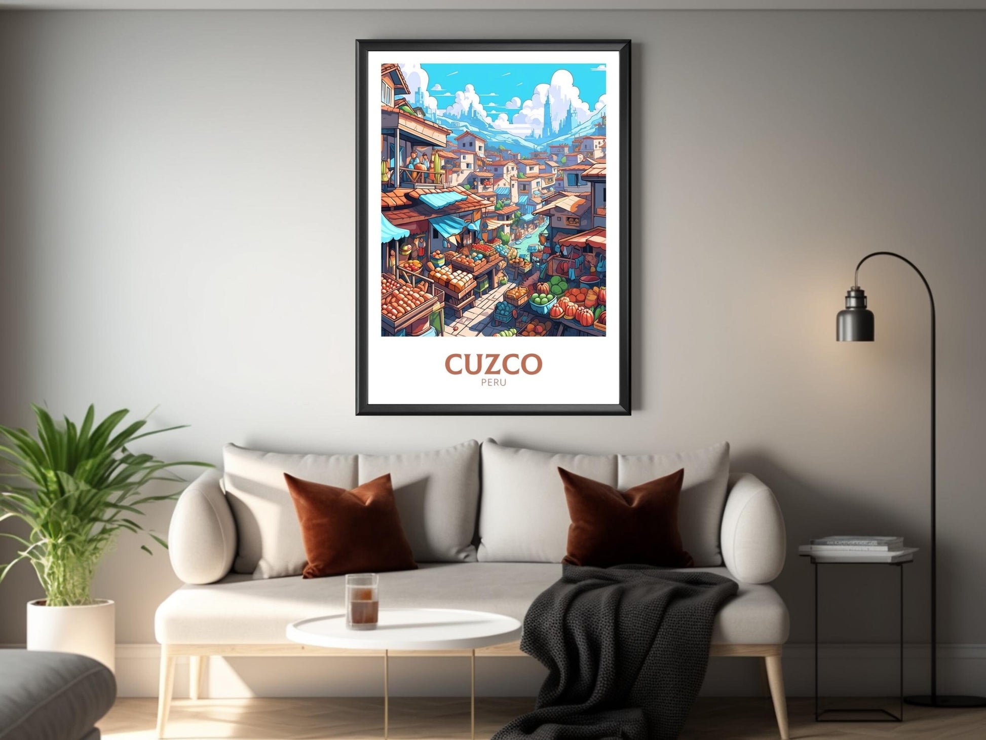 Cuzco Travel Poster | Cuzco Travel Print | Cuzco Design | Cuzco Wall Art | Cuzco Painting | Cuzco Markets | ID 472