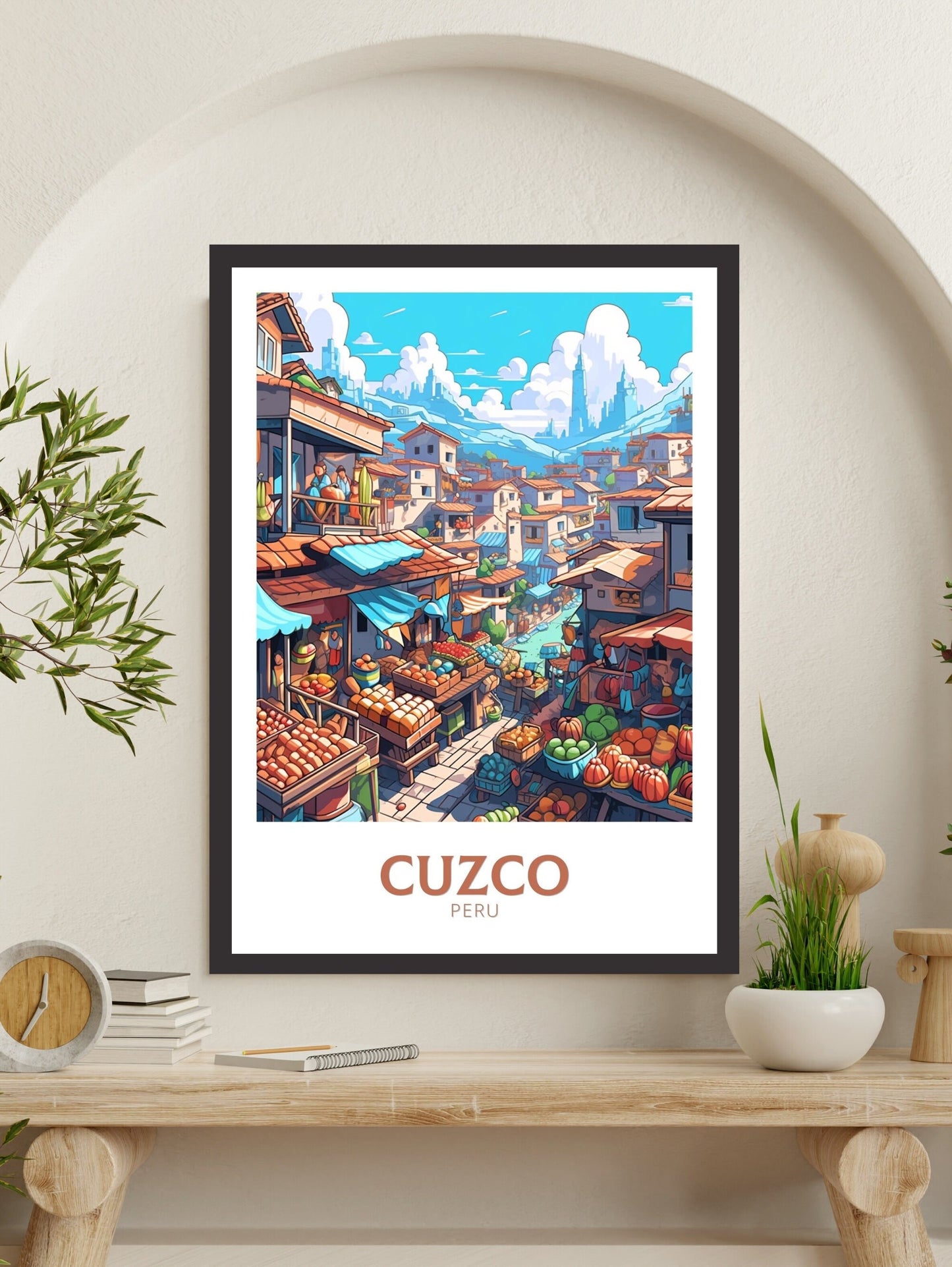 Cuzco Travel Poster | Cuzco Travel Print | Cuzco Design | Cuzco Wall Art | Cuzco Painting | Cuzco Markets | ID 472