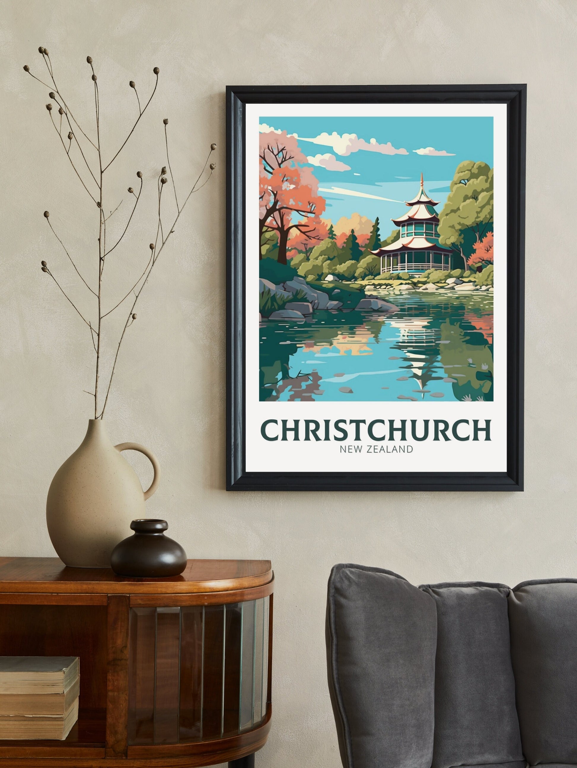 Christchurch Print | Christchurch Poster | Christchurch Poster | New Zealand Poster | Christchurch Print | ID 474