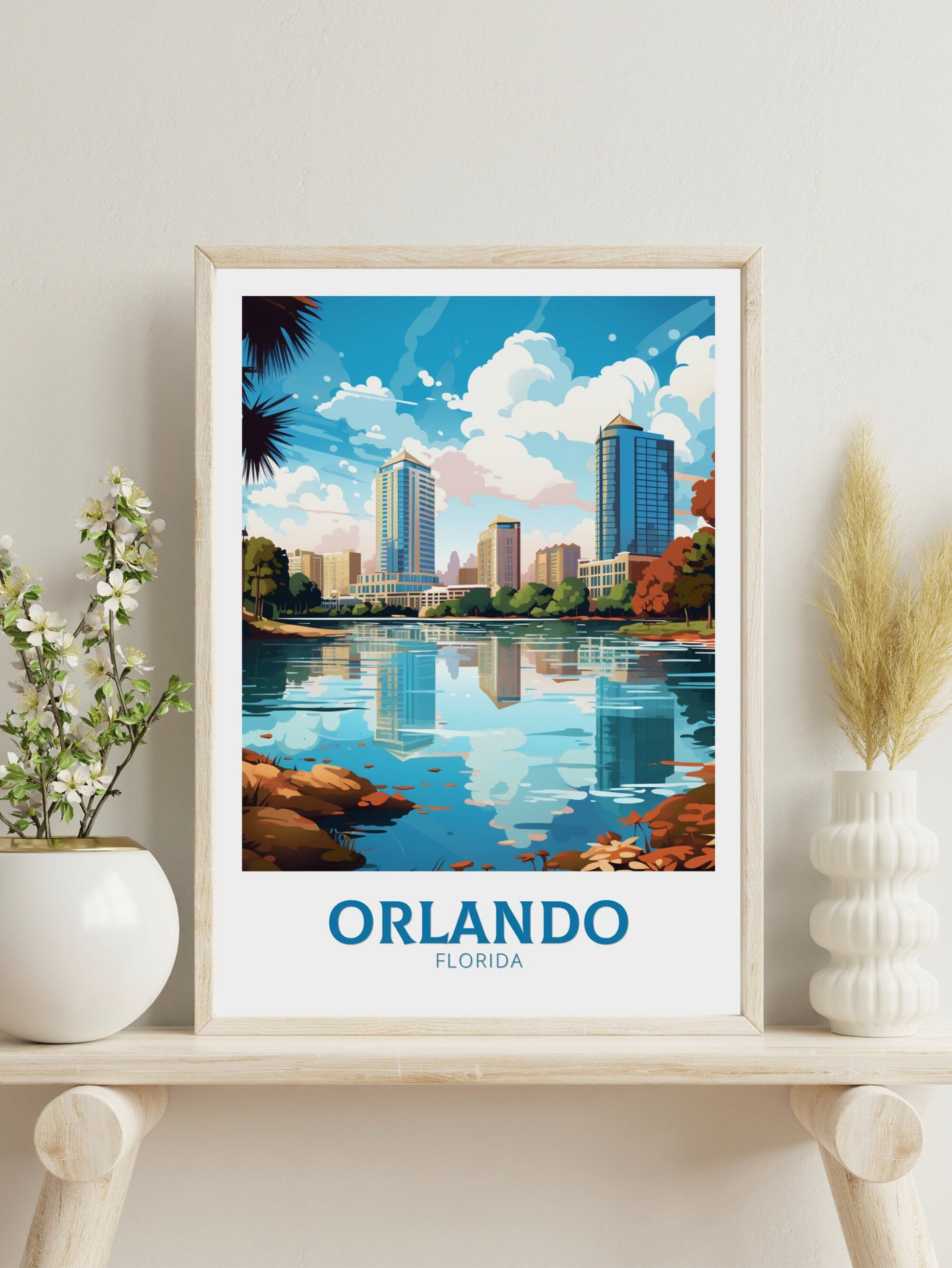 Orlando Travel Print | Orlando Poster | Florida Poster | Orlando Design | Orlando Wall Art | Orlando Illustration | ID 476