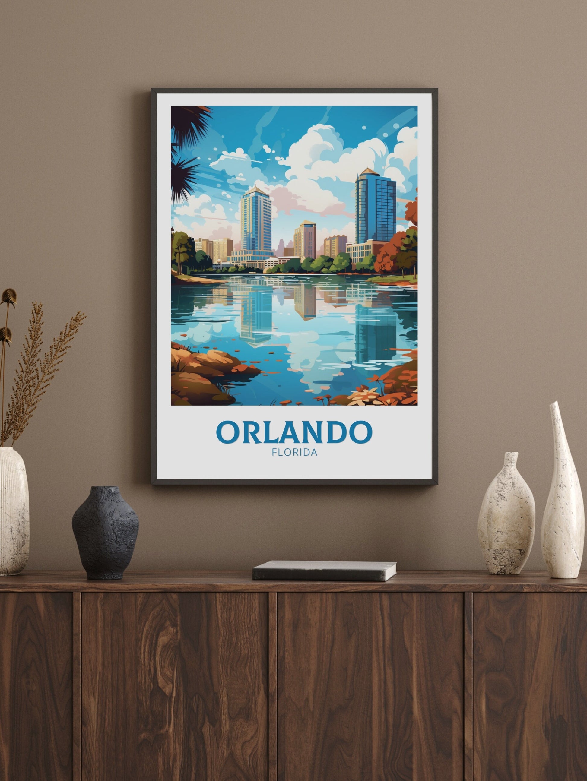 Orlando Travel Print | Orlando Poster | Florida Poster | Orlando Design | Orlando Wall Art | Orlando Illustration | ID 476