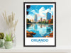 Orlando Travel Print | Orlando Poster | Florida Poster | Orlando Design | Orlando Wall Art | Orlando Illustration | ID 476