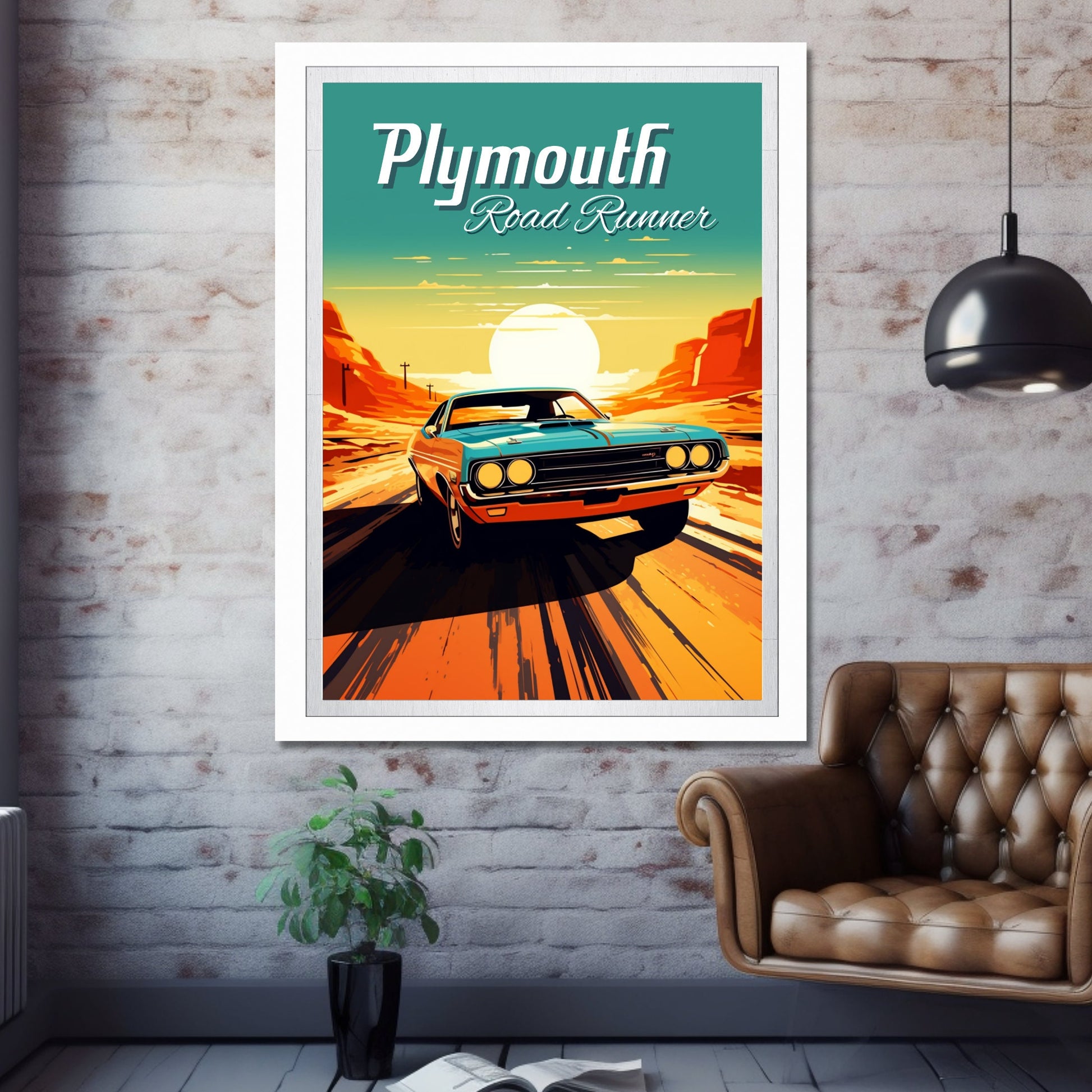 1960s Plymouth Road Runner Poster