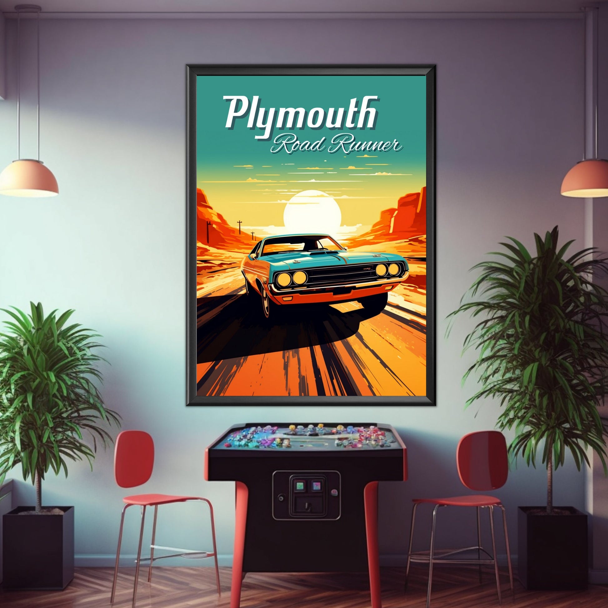 1960s Plymouth Road Runner Poster