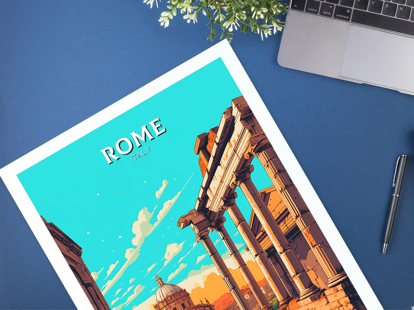 Rome Poster | Rome Print | Roman Forum Poster | Italy Print | Rome Travel Print | Rome Italy Home Decor | Italy Artwork Decoration | ID 481