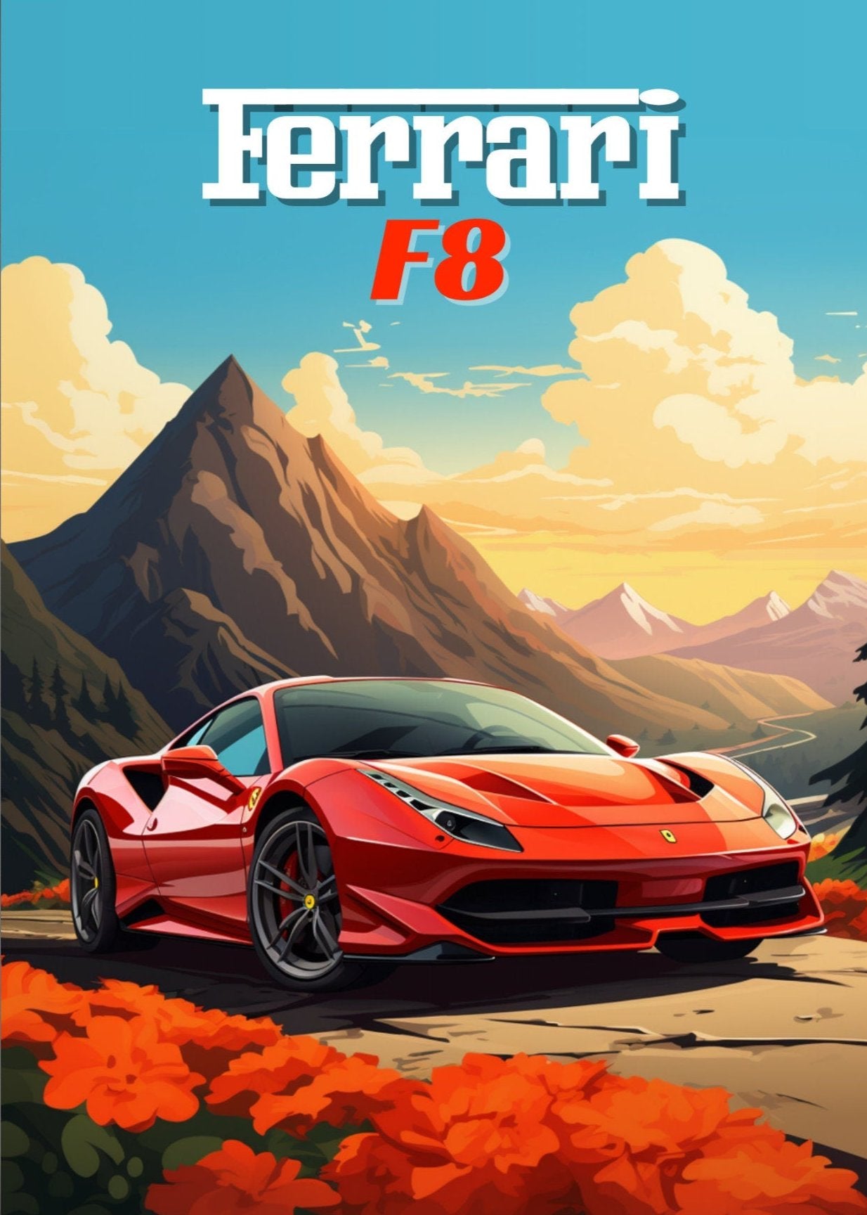 Ferrari F8 Print