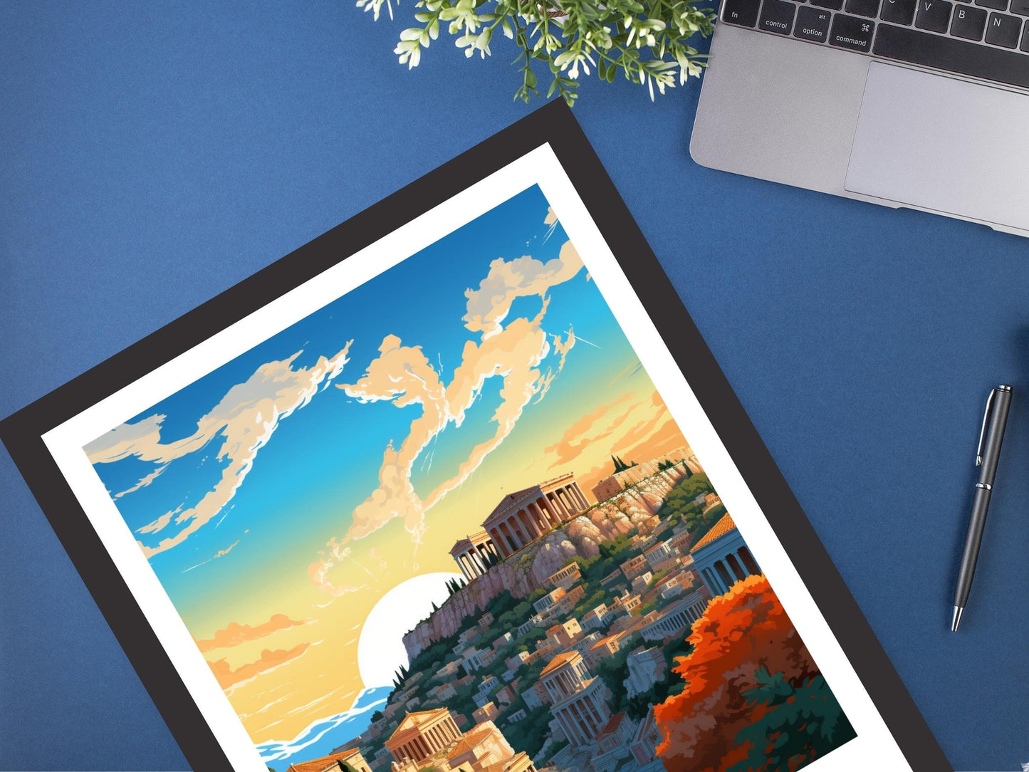 Athens Travel Print | Athens Poster | Athens Illustration | Acropolis | Greece Print | Greece Home Decor | Parthenon Poster | ID 486