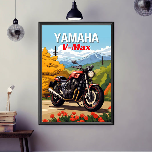 Yamaha Vmax Print, Yamaha Vmax Poster, Motorcycle Print, Motorbike Print, Bike Art, Bike Poster, Vintage Bike, Classic Bike