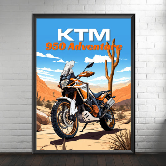 KTM 950 Adventure Print, KTM 950 Adventure Poster, Motorcycle Print, Motorbike Print, Bike Art, Bike Poster, Sport Bike Print, Motocross
