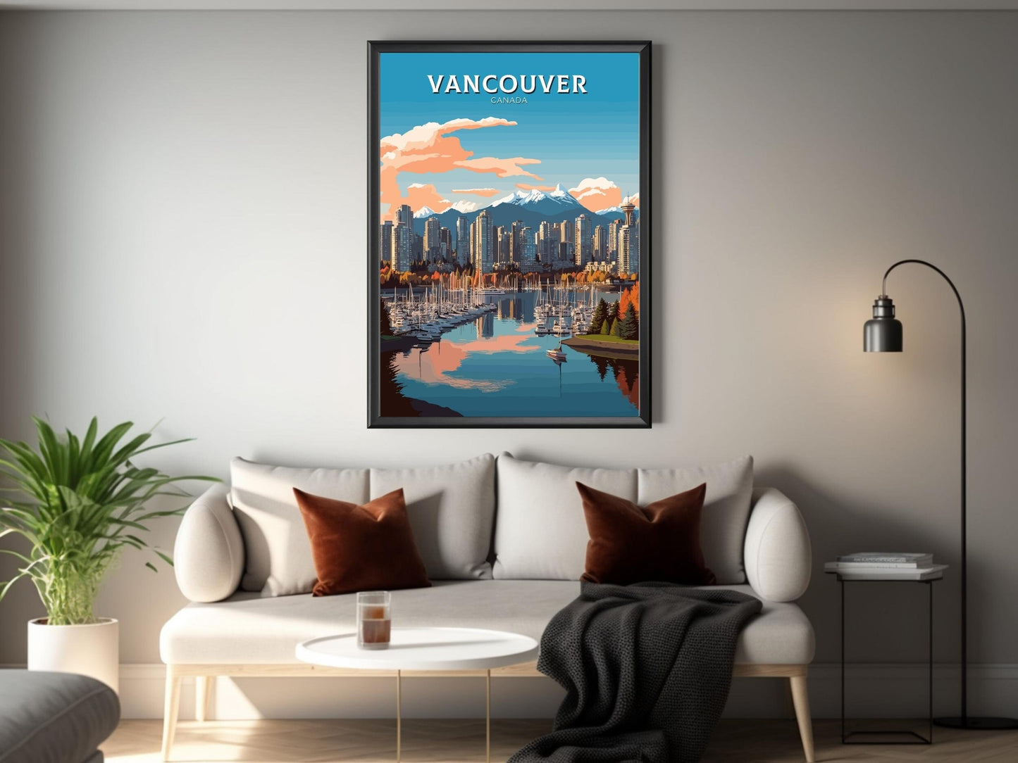 Vancouver Poster | Vancouver Travel Print | Illustration | Vancouver Art | Vancouver Wall Art | City Landscape | Canada Print | ID 392