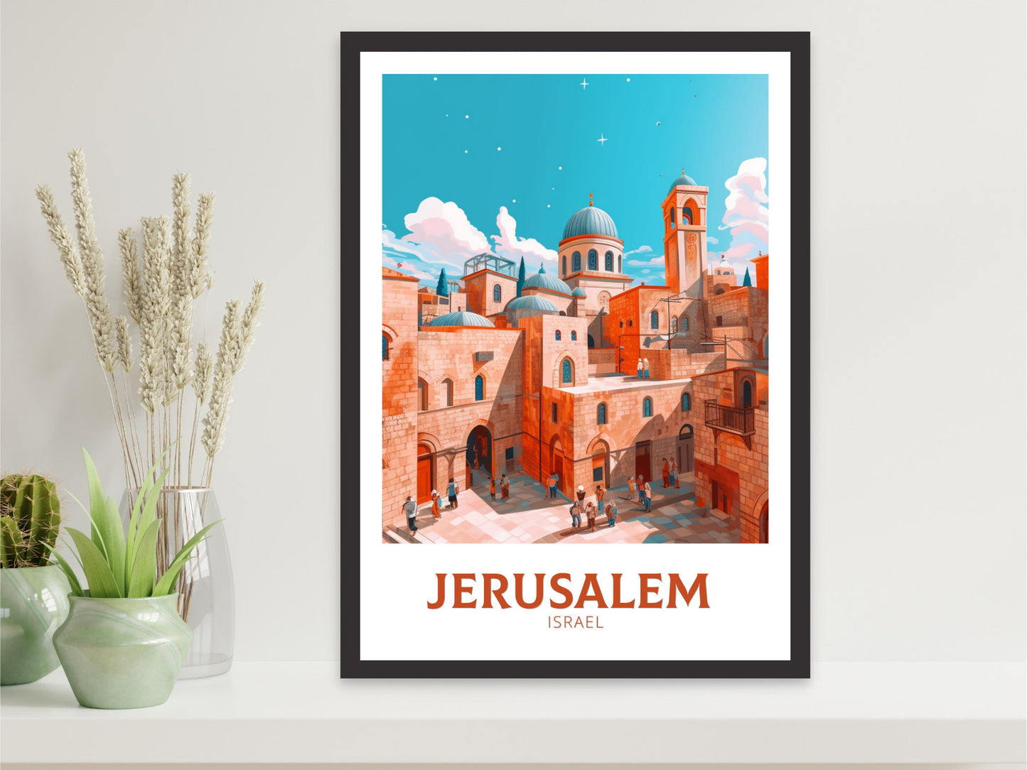 Jerusalem Travel Print | Jerusalem Poster | Jerusalem Wall Art | Jerusalem Wall Art | Jerusalem Print | Old City Poster | ID 395