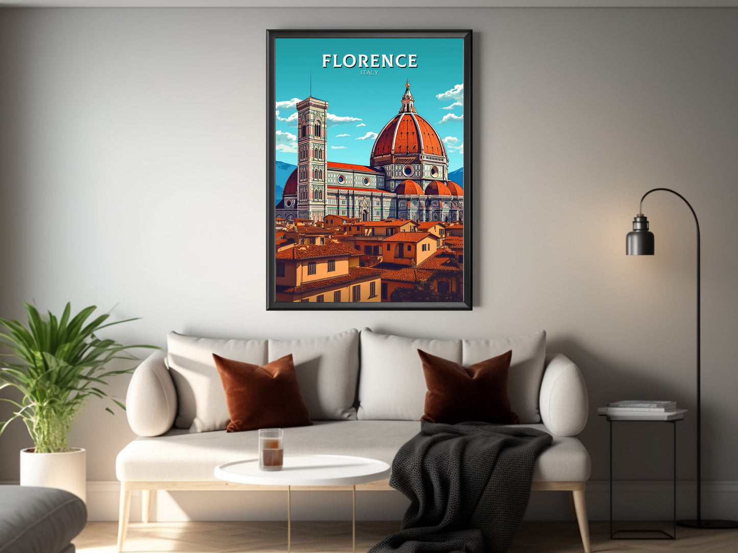 Florence Italy Print | Florence Città d'Arte | Italia Travel Print | Florence Wall Art | Tuscany Poster | Tuscany Print | ID 398