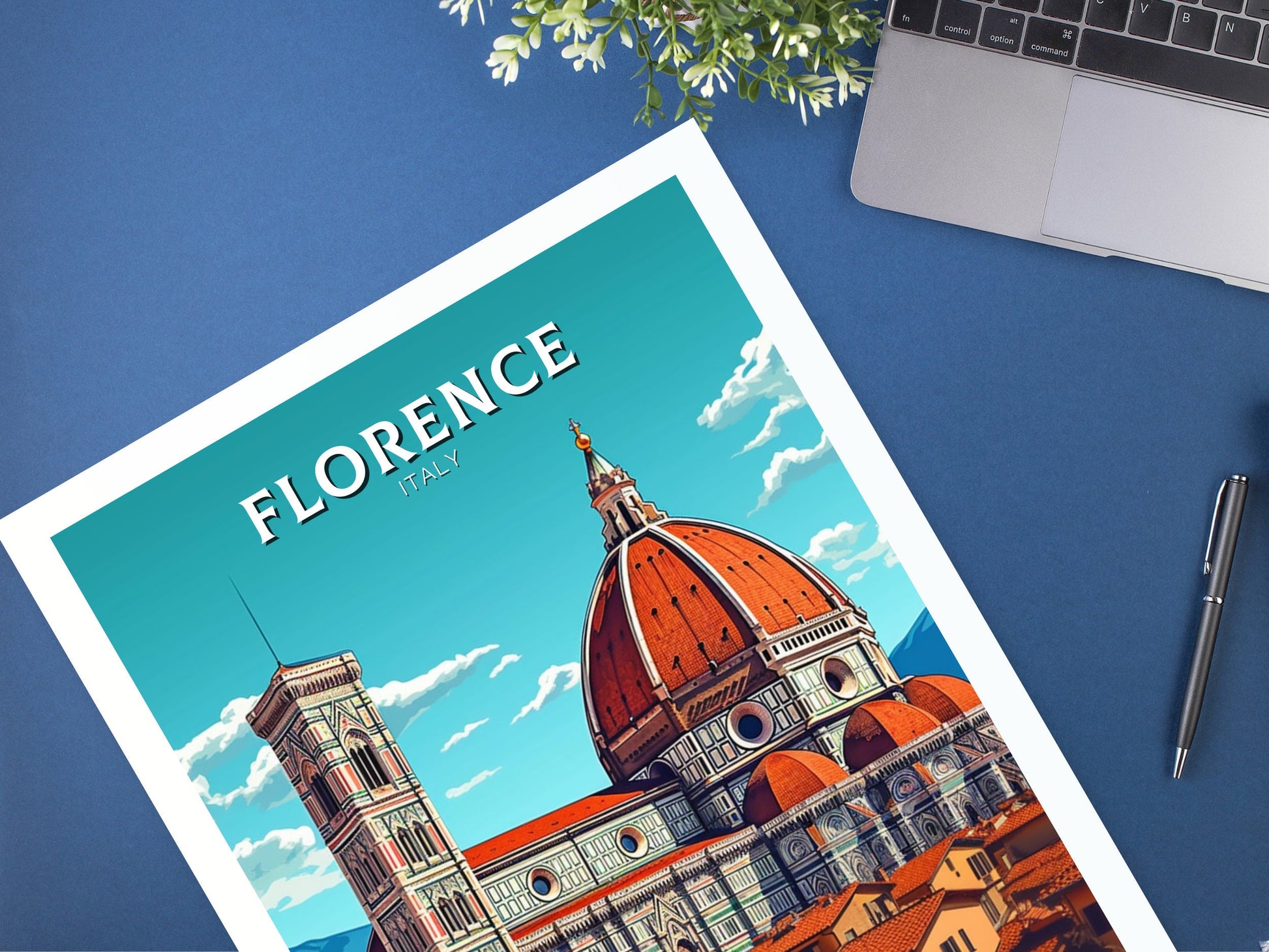 Florence Italy Print | Florence Città d'Arte | Italia Travel Print | Florence Wall Art | Tuscany Poster | Tuscany Print | ID 398