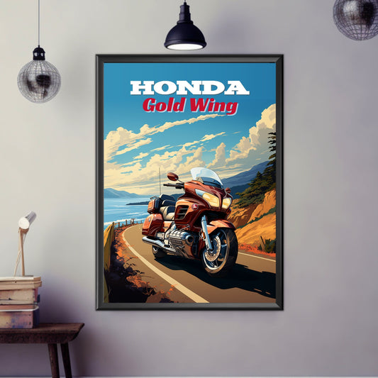 Honda Gold Wing Print, Honda Gold Wing Poster, Motorcycle Print, Motorbike Print, Bike Art, Bike Poster, Classic Bike Print, Vintage Bike
