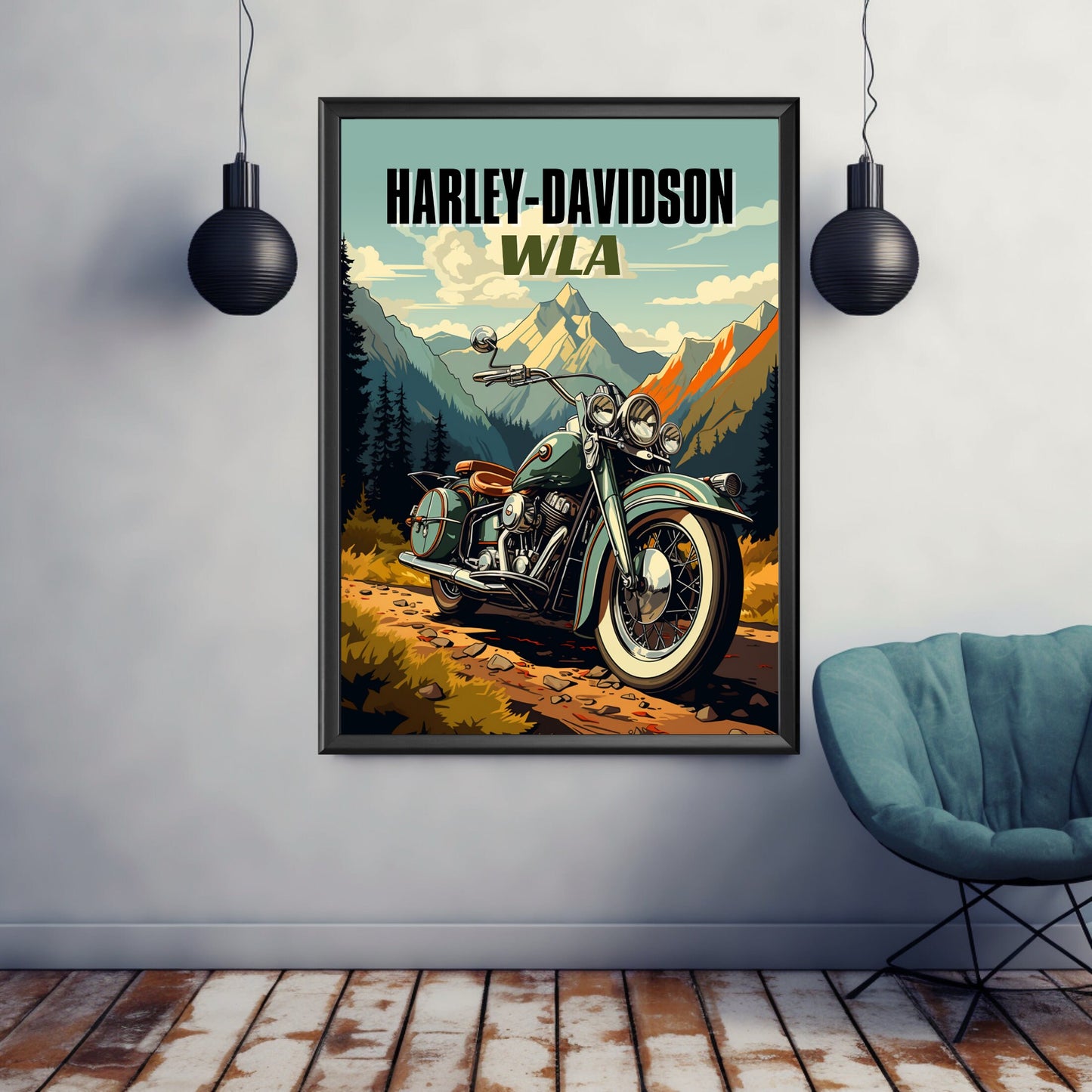 Harley-Davidson WLA Poster