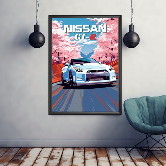 Nissan GT-R Poster, Nissan GT-R Print, 2010s Car Print, Car Print, Car Poster, Car Art, Supercar Print, Japanese Car Print