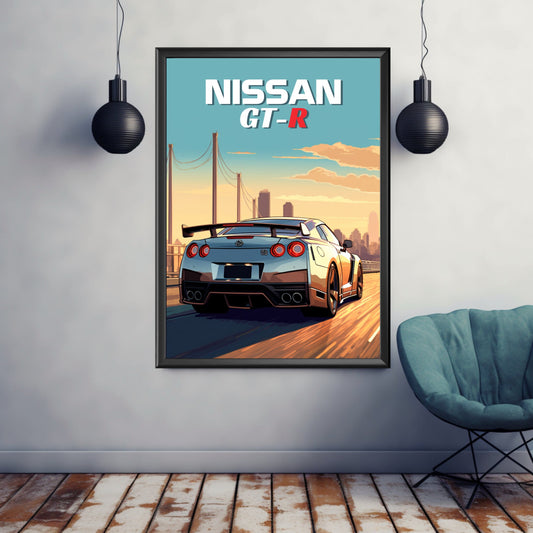 Nissan GT-R Print, 2010s Car Print, Nissan GT-R Poster, Car Print, Car Poster, Car Art, Supercar Print, Japanese Car Print