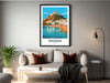 Rhodes Island Print | Rhodes Travel Poster | Rhodes Illustration | Greece Poster | Greek Island | Greece Home Decor | Travel Poster | ID 406
